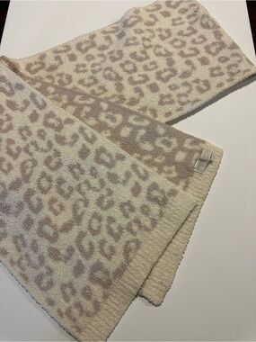 Barefoot Dreams Leopard Print Throw in Cream and Taupe